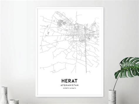 Herat Map Print Herat Map Poster Wall Art Herat City Map - Etsy