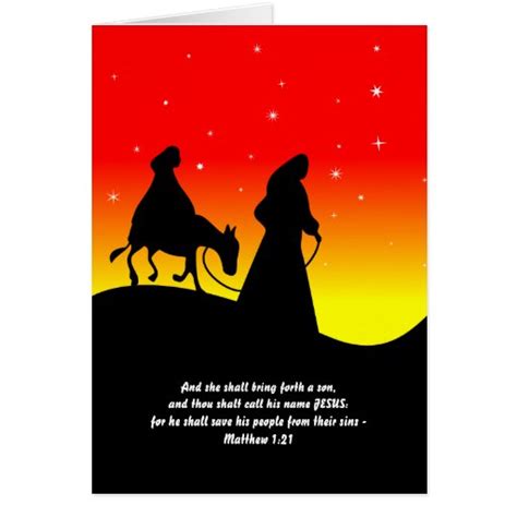 Mary & Joseph, Bible Scripture Verse Greeting Card | Zazzle