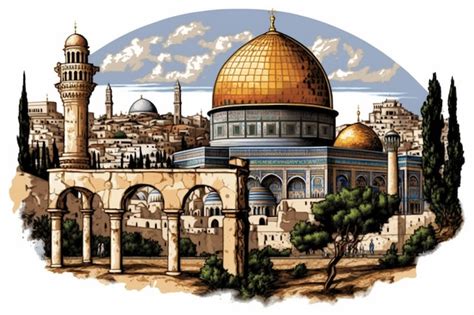 Premium Photo | Clipart traveling Jerusalem city