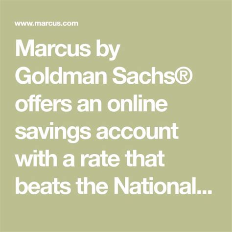 Marcus by Goldman Sachs® offers an online savings account with a rate ...