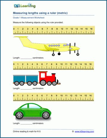 Measuring Length Worksheets Grade 1