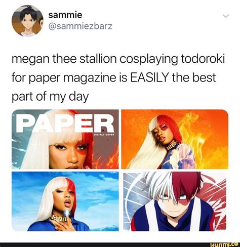 Megan thee stallion cosplaying todoroki for paper magazine is EASILY the best part of my day ...