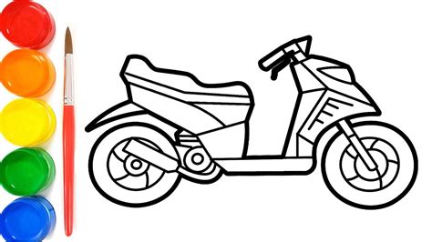 Mewarnai Gambar Paud Mewarnai Gambar Motor Vespa Drawing Image | Porn ...