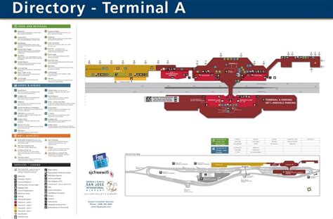 San Jose airport terminal A map