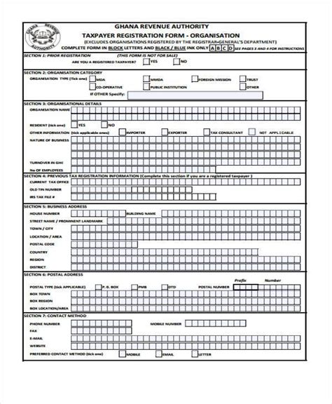 FREE 6+ TIN Registration Forms in PDF