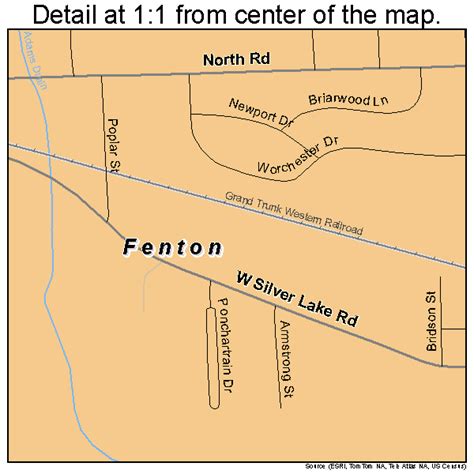 Fenton Michigan Street Map 2627760