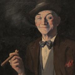 - Vyola De Grunchy Fine Art Oil on Canvas "The Happy Smoker" - Rafael ...