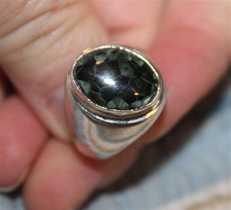 Chlorastrolite (Greenstone) Ring GR-101 Size 8.25