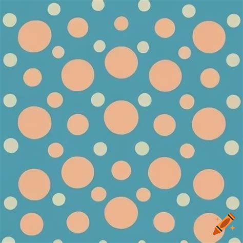 Blue and orange polka-dot pattern on light blue background on Craiyon