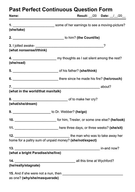 4 Past Perfect Continuous Question PDF Worksheets with Answers - Grammarism