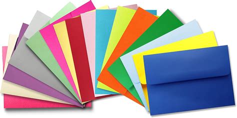 Amazon.com : Assorted Multi Color (50 Boxed) A2 Envelopes 4-3/8 x 5-3/4 ...