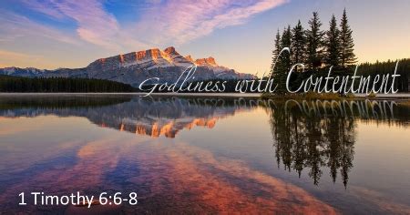 Sermon: Godliness with Contentment