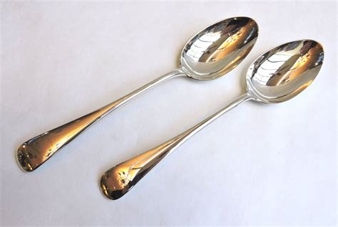 Birks - Old English Pattern Sterling Silver Serving Spoons.