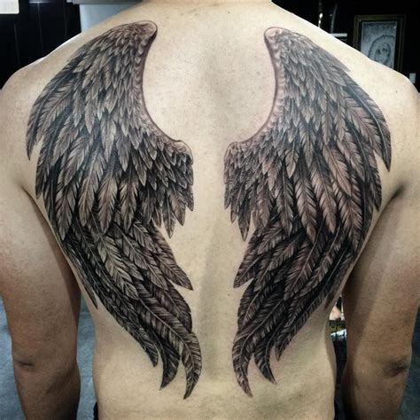 Back Tattoos Of Angel Wings