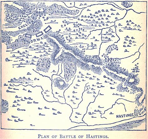 Map of the Battle of Hastings 1066 (Creasy)