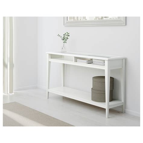 LIATORP Console table - white, glass - IKEA