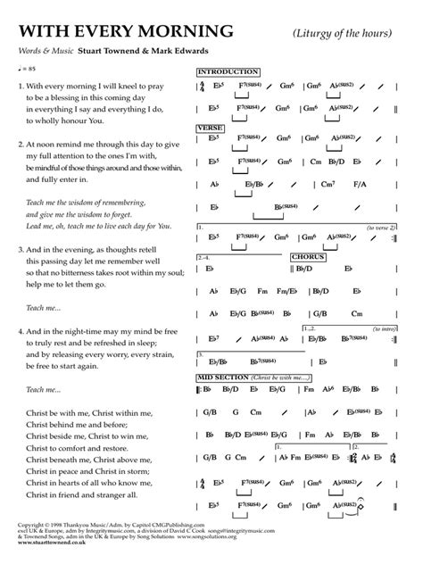 Liturgy of The Hours Chord Chart | PDF | Songs | Leisure