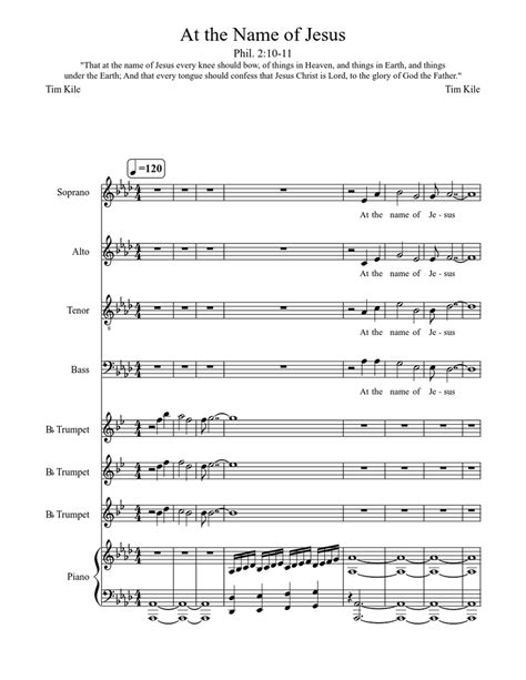 At the Name of Jesus Sheet music | Download free in PDF or MIDI | Musescore.com