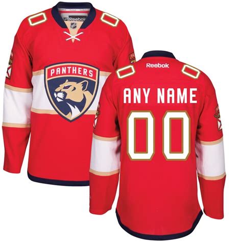 Men's Florida Panthers Reebok Red Home Premier Custom Jersey - Shop.NHL.com