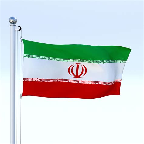 3D model Animated Iran Flag VR / AR / low-poly animated | CGTrader