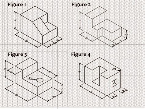 Question 3 | Orthographic drawing, Isometric drawing, Isometric sketch