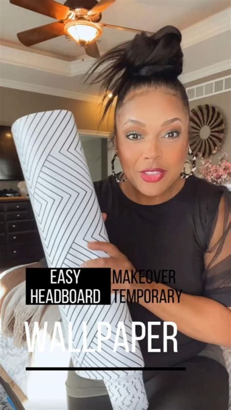 Easy DIY Wallpaper Project (Headboard Makeover) | Headboard makeover, Diy wallpaper headboard ...