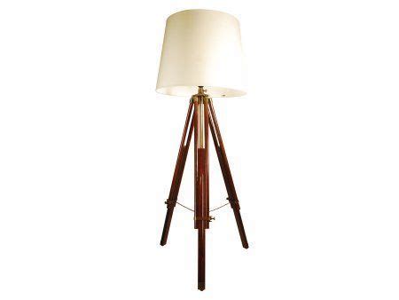 Ledbury Brown Wooden Tripod Standard Lamp