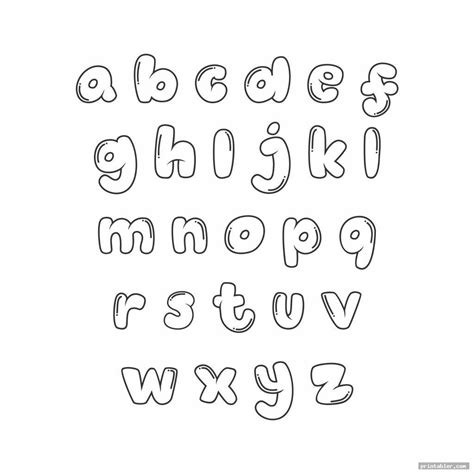 Cute Printable Bubble Letters - Gridgit.com