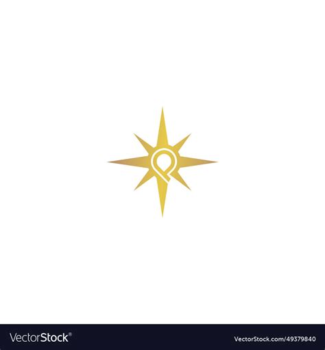 Logo icon shining stars design Royalty Free Vector Image