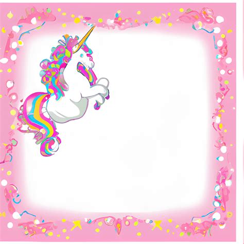 Unicorn Frame Pink Rainbow · Creative Fabrica