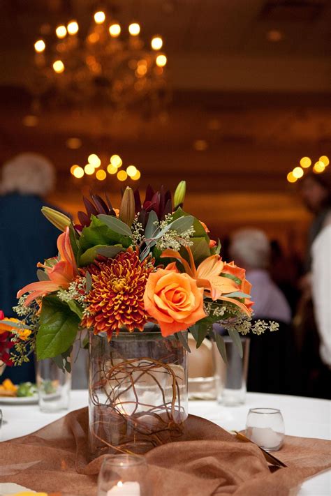 Fall Color Table Centerpieces