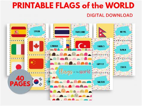 Printable Flags of the World Flash Cards - Paint The World With You