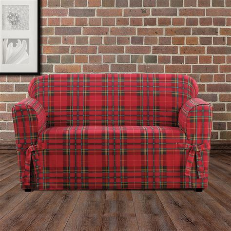 Highland Plaid Relaxed-Fit Loveseat Slipcover | Décor | Brylane Home