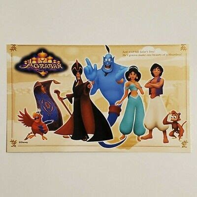 KINGDOM HEARTS 2 Postcard Disney Agrabah Jasmine Aladdin Jafar Genie Iago Abu $8.00 - PicClick