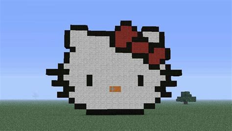 Hello Kitty in Minecraft | Pixel art, Hello kitty house, Minecraft ...