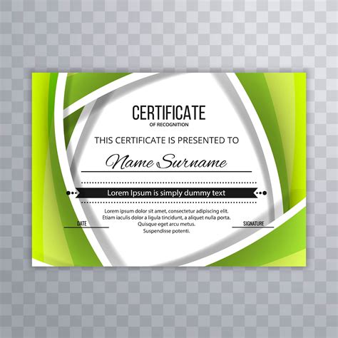 Abstract green certificate template design 257580 Vector Art at Vecteezy