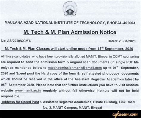 MANIT Bhopal Admission 2020 - Selection Process, Courses, Placements