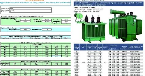 Power And Distribution Transformers Sizing Calculations – Part Four ~ Electrical Knowhow