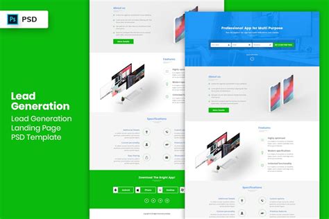 Lead Generation - Landing Page PSD Template-01 by DigitalHeaps on ...