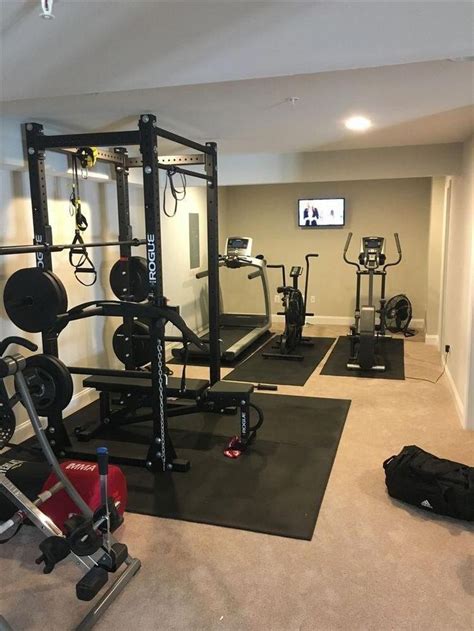 Amazing basement gym #diyhomeremodel | Gym room at home, Home gym basement, Home gym decor