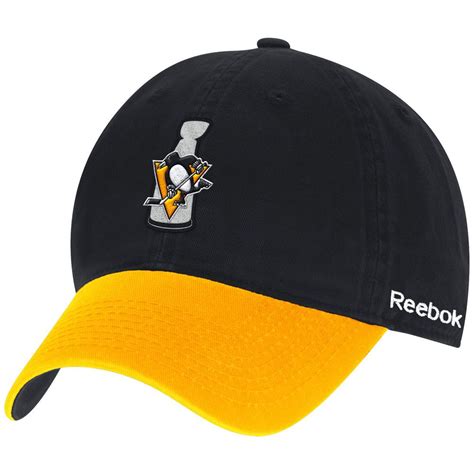 Pittsburgh Penguins Gear, Penguin Hat, Slouched, Champs, Reebok, Black ...