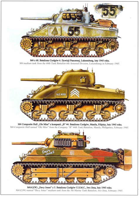 M4 Sherman 'US medium tank ,variants | Камуфляж, Танк, Броня