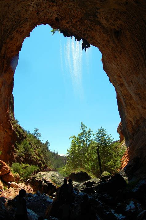 Tonto Natural Bridge near Payson, AZ. Believed to be the largest natural travertine bridge in ...