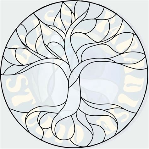 Tree of Life Stained Glass Pattern PDF Jpg Svg Png and Psd - Etsy