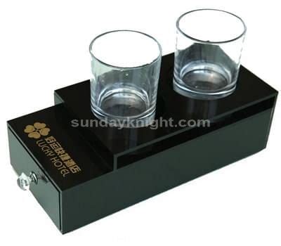 Wholesale acrylic hotel supplies, Acrylic glasses holder with drawer