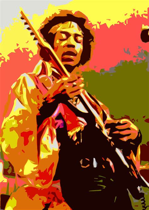 Original Jimi Hendrix Pop Art 1960s Print Modern Art Postcard - Etsy UK ...