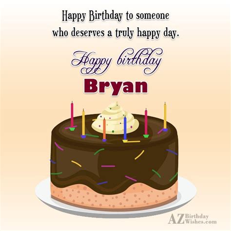 Happy Birthday Bryan - AZBirthdayWishes.com