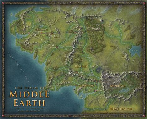 Middle Earth Map High Resolution