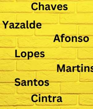 Portuguese Last Names - Surname list