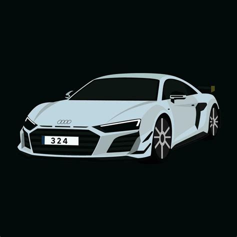 Audi R8 V10 25733186 Vector Art at Vecteezy